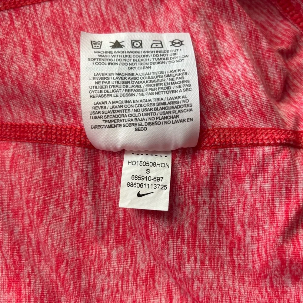 New Nike Dri-Fit Red Long Sleeve Fitted 1/4 Zipper